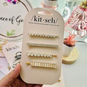 Kitsch Sparkling Rhinestone Hair Clips Set
